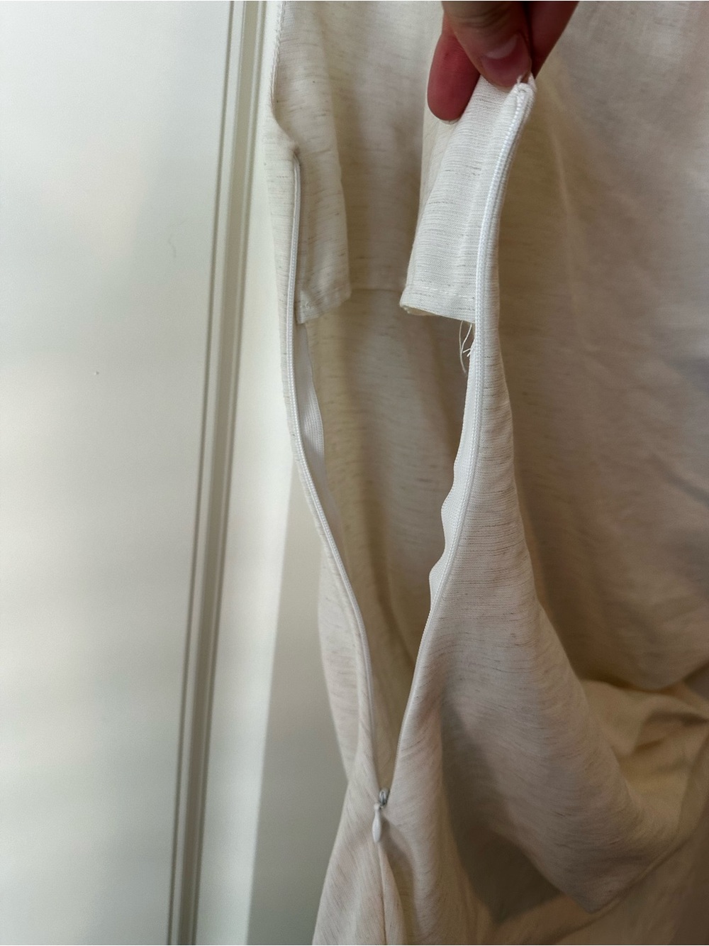 Women’s Sleeveless Boatneck Blouse in Cream - Picture 6 of 9